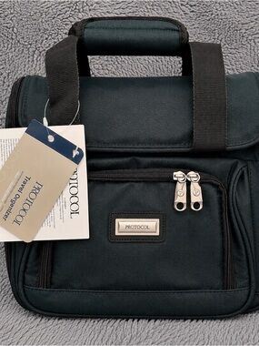 Vintage Travel Organizer Bag by Protocol Hunter Green NOS New in Box  80s-90s